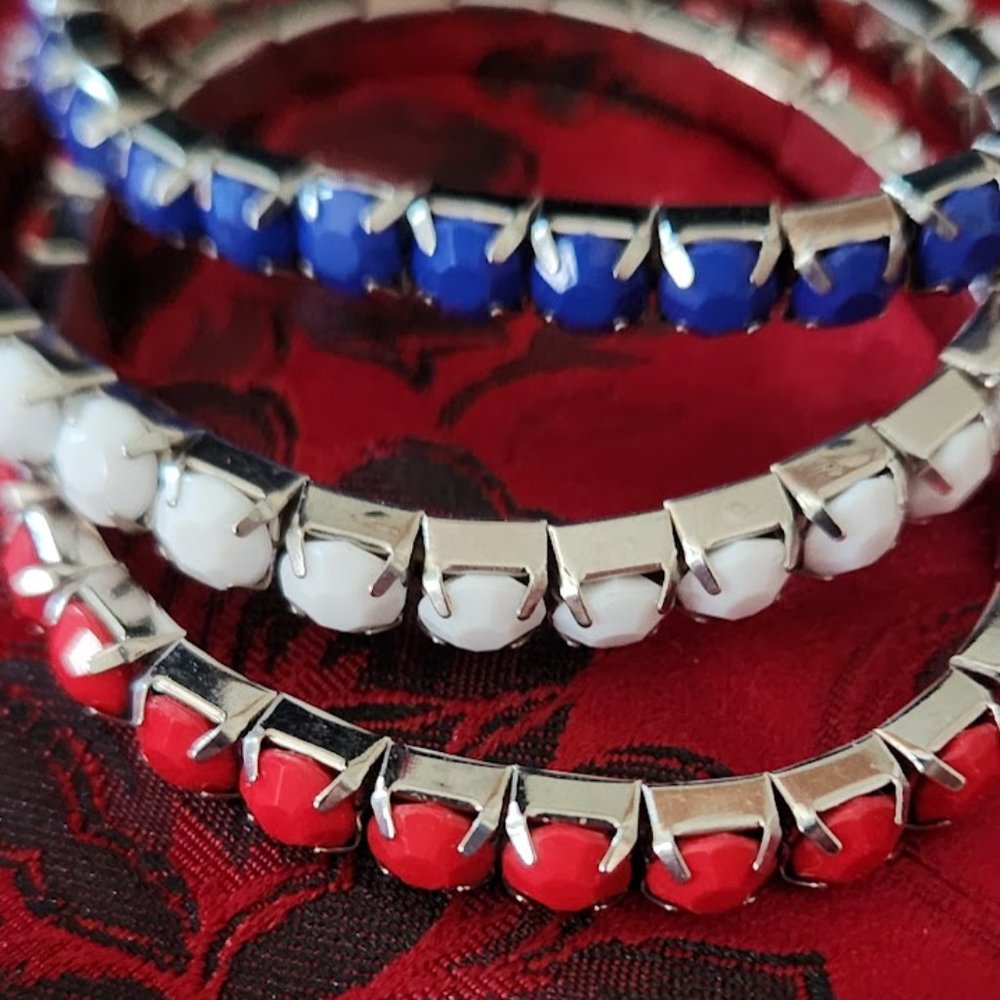 True Craft Silver-Tone Americana 3-Piece Bracelet Set From Belk